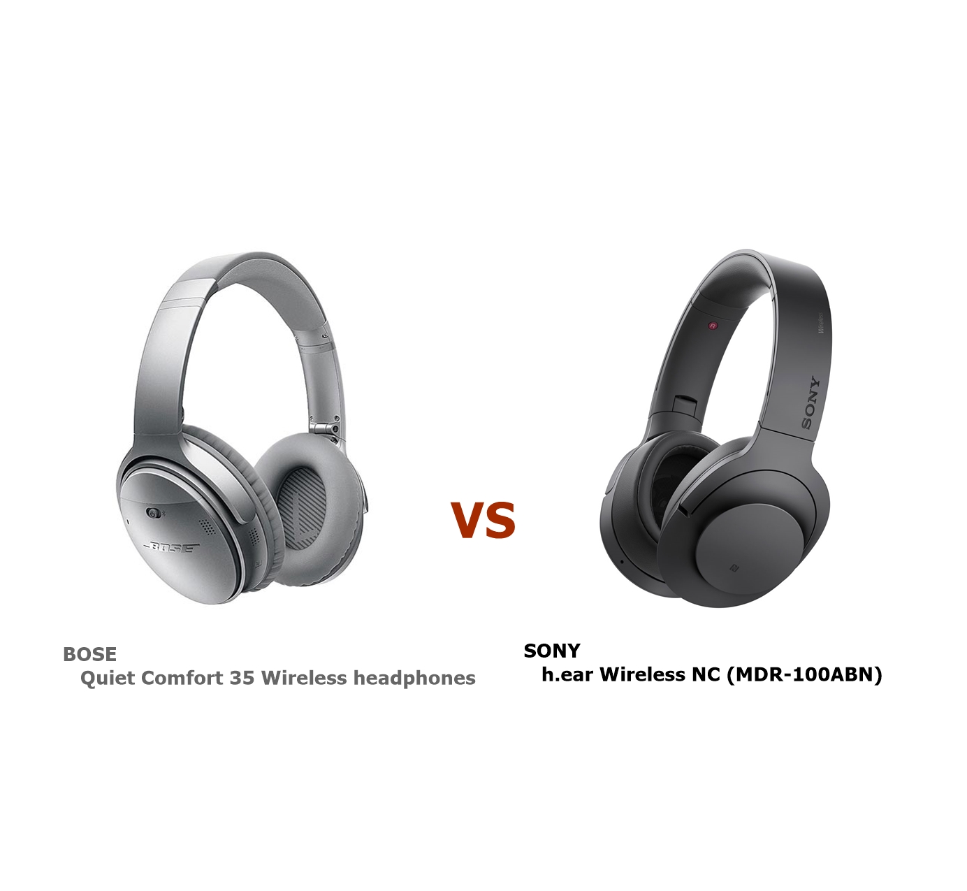 Quiet Comfort 35 Wireless headphones と h.ear on Wireless NC(MDR-100ABN) どっちを買えば良い？