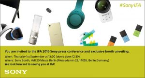 ソニーのIFA 2016 プレスカンファレンスで「Xperia XR」発表か